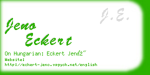 jeno eckert business card